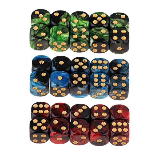 Dados de 6 caras,Juego de dados de juego de 6 caras,Juegos de dados para familias,Dados de seis caras 16 mm,Juego de dados de 16 mm,Mesa de juego de dados,Dados de juego de fiesta