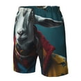 thumbnail image 4 of Balery Surrealist Goat Traje de Baño Estilo Hawaiano para Hombre, Shorts de Secado Rápido con Bolsillos-XX-Large, 4 of 6