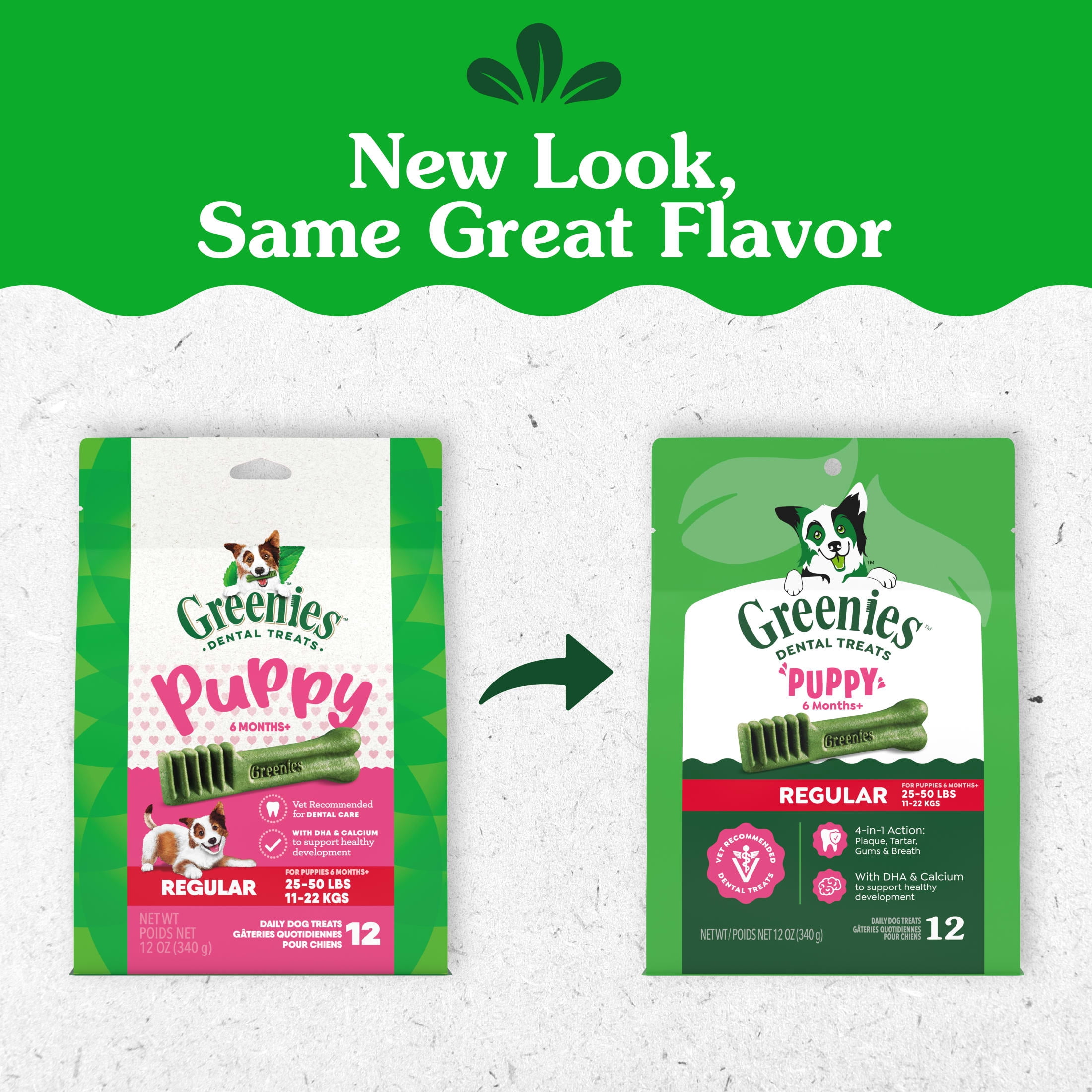 Greenies Natural Dental Puppy Treats Regular Size, 12 oz Pack (12 Count)