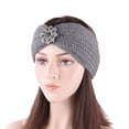 thumbnail image 4 of Women Fashion Bohemia Knitting Headband Handmade Keep Warm Solid Color Hairband, 4 of 7