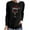 Wine Glass-Black, variant on Oalirro Womens Tops Dressy Casual Ladies Fashion Casual Christmas Print Round Neck Loose Long Sleeve Top