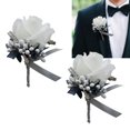 thumbnail image 4 of 2x Rose Flor Broche Florece Muñeca Boutonniere Romántico Corsage , Accesorio Nupcial, ,, 4 of 6