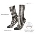 thumbnail image 4 of Haiem Black and white houndstooth Pattern Crew Socks – Soft & Durable Moisture-wicking Socks, Stay-Up Fit for Business, Work, and Casual Wear Size 5-11, 4 of 6