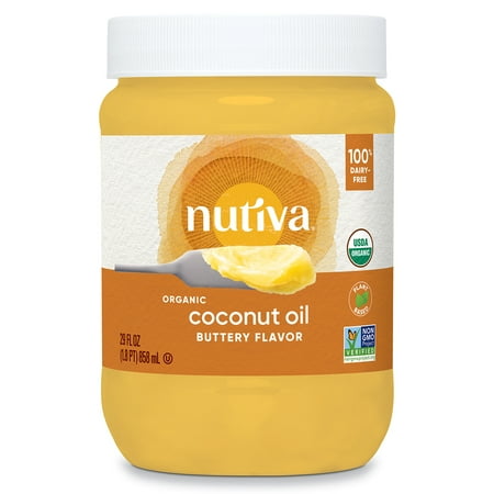 Nutiva Organic Coconut Oil with Buttery Flavor, 29 fl oz