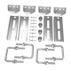 thumbnail image 3 of Soportes de bancada para remolque de barco de 8", accesorios para travesaño de remolque de barco, giratorios resistentes 4 piezas plateadas, 3 of 8