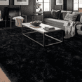 thumbnail image 2 of Super Fluffy Area Rugs Black 8x10, Large Modern Shag Dark‌ Black Rugs for Living Room, Big Soft P Large Under Bedroom Carpet, Non Slip, Soft Thick Nursery Kids Room Dorm Home Dr, 2 of 5
