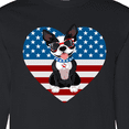 thumbnail image 4 of Inktastic Boston Terrier Dog Us Flag July 4th Long Sleeve T-Shirt, 4 of 5