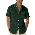 thumbnail image 2 of Hawaiian Shirt for Men Summer Short Sleeve Button Down Lapel Collar Floral Print Casual Beach Shirt Vacation Outfits, 2 of 6
