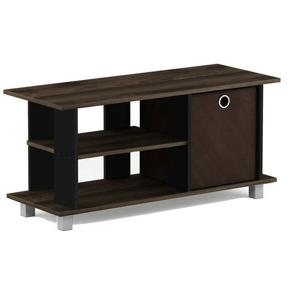 Pemberly Row Wood TV Entertainment Center for TV up to 32" in Walnut