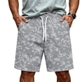 thumbnail image 6 of Satingcolo Mens Mesh Camo Graphic Shorts Vintage Designer Workout Shorts Casual Cool Streetwear Waist Pants Gray M, 6 of 6