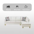 thumbnail image 3 of PonLiving Sectional Sofa Set for Living Room Furniture Set，Faux Leather L-Shape Sectional Sofa, 3 of 12