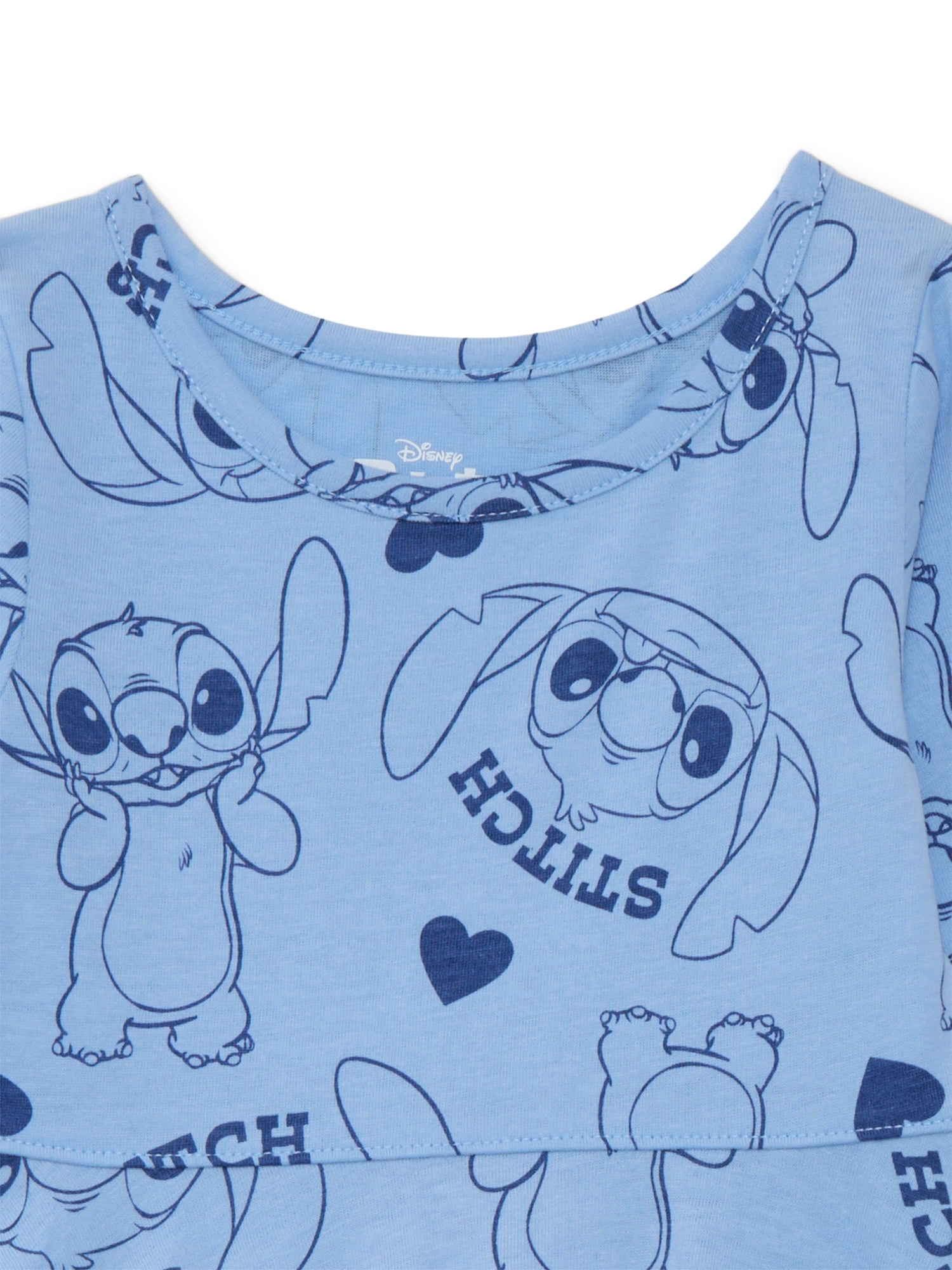 Lilo and Stitch Toddler Girls' Print Dress with Long Sleeves, Sizes 12M-5T