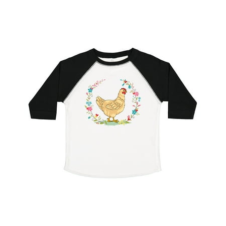 

Inktastic Chicken Farmer Hen Wreath Gift Toddler Toddler Girl T-Shirt