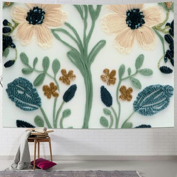 Autua Floral Design Tapestry Wall Hanging Unique Style Home Decor 40x30inch