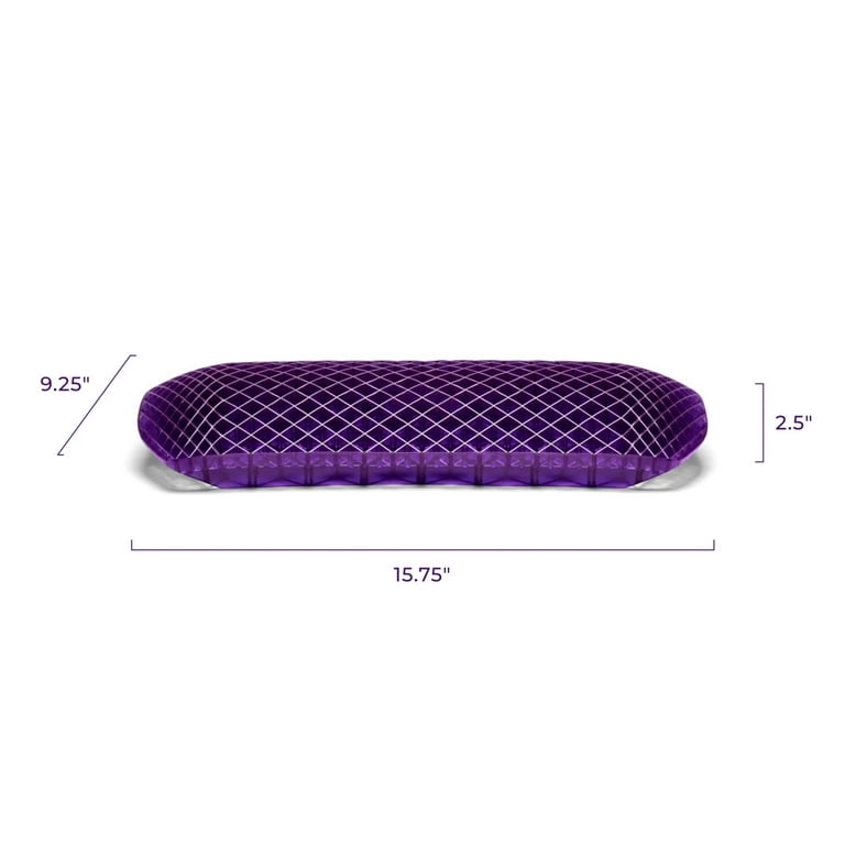 Purple Royal Seat Cushion 17.5“ x 15.75“, Temperature Neutral GelFlex Grid,  Ideal for Hard Seats 