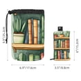 thumbnail image 5 of PhooArto Large Barrel Drawstring Makeup Bag, Cactus and Bookshelf Pattern Travel Cosmetic Bag Portable Make Up Organizer Bag, 5 of 6