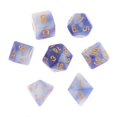 thumbnail image 2 of segolike Ensemble de 7 Pcs de dés à Chiffres Multi-Faces D4 D6 D8 D10 D12 D20 pour Jeu de Rôle Table de Fête Bleu Blanc, 2 of 8
