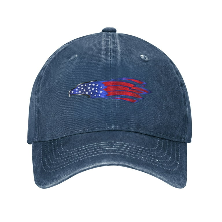 DouZhe Adjustable Washed Cotton Baseball Cap America Eagle