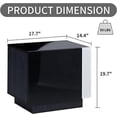 thumbnail image 4 of VanAcc 2 Piece Entertainment Center Side Table Set with Storage, Modern High Gloss End Tables, Black, 4 of 7