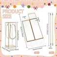 thumbnail image 2 of 10 Sets Transparent Plastic Gift Box 2.8x2.8x8.3 Inch Clear PVC Plastic Favor Box Rectangle Candy Box with Golden Borders and Cord, 2 of 6