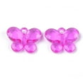 thumbnail image 2 of 50 pc Transparent Acrylic Pendants Faceted Butterfly Mixed color 21x27x6.5mm Hole: 3mm, 2 of 2