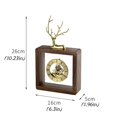 thumbnail image 2 of Light Luxury Walnut Clock Copper Deer Shape Study Living Room Table Top Decoration Silent, 2 of 7