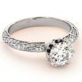 thumbnail image 4 of Diamonds Floral Crown Classic Engagement Ring Moissanite 1 Carat Proposal Ring, 4 of 4