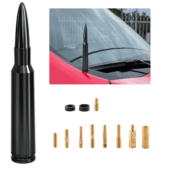 Car Bullet Antenna,Fits Ford, Chevrolet, GMC, Car SUV Truck Most Auto Cars Antenna Accessories Replacement,Made of Premium Copper Hardware and Solid Billet Aluminum