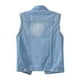 thumbnail image 4 of Chaquetas de mujer sin mangas sin capucha ropa de abrigo informal abrigos de primavera y otoño chaqueta de mezclilla sólida Odeerbi  ODB-2, 4 of 4