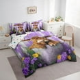 thumbnail image 3 of Castle Fairy Kids Teens Adults Highland Cow Bedding Comforter Set 7-Piece,Chic Floral Flowers Daisy King Bedding Sets,Rustic Farmhouse Animal Ultra Soft Bed Sheets,Lightweight Room Decor,Reversible, 3 of 8