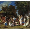 thumbnail image 2 of Giovanni Bellini 21x20 Black Ornate Framed Double Matted Museum Art Print Titled: The Feast of the Gods (1514-1529), 2 of 5