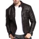 thumbnail image 5 of Chaqueta de cuero sintético lavable de alta calidad para hombre, abrigo de cuero estilo locomotora con cuello alto para hombre, 5 of 5