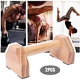 thumbnail image 5 of Push Up Gymnastics / Gymnastics Low Parallel Dip Bars Wooden Mini Parallettes, 5 of 5