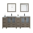 thumbnail image 4 of Vanity Art 84" Double Sink Freestanding Bathroom Vanity Set with Ceramic Top and Mirror, 4 of 7