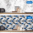 thumbnail image 6 of DEWOO 10-Sheet Blue Peel and Stick Subway Tile Backsplash Self Adhesive Brick Stickers for Kitchen Bathroom Wall (12"×12"), 6 of 12