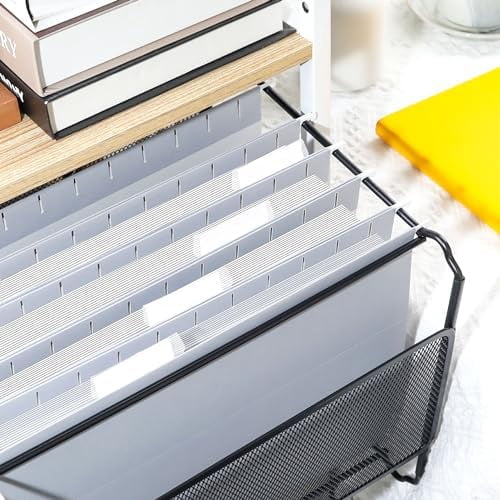 25 Pack Hanging File Folders, Gray Folders, Hanging File Folders Letter Size with 1/5-cut Tabs, Stay Organized for Your Home and Office Bulk File and Documents