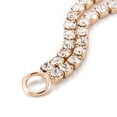 thumbnail image 3 of Brass Micro Pave Clear Cubic Zirconia Tassel Pendants Long-Lasting Plated Rack Plating Real 14K Gold Plated 78x3x1.5mm Hole: 2.3mm, 3 of 3