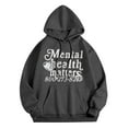 thumbnail image 4 of Women's Letter Graphic Print Pullover Hoodie Sweatshirt, Cozy Winter Warm Hooded Sweatshirt, Casual Soft Everyday Wear Hoodie Sweatshirt, 4 of 5