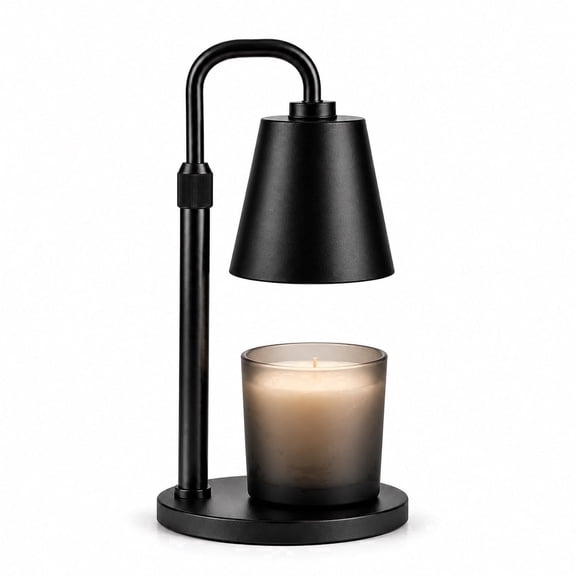 Hausdemo Candle Warmer Lamp With Timer for Scented Jar Candles Electric Candle Lamp Wax Warmer Gifts for Women Mom New House Decor Gifts Dimmable Adjustable Height Metal Black