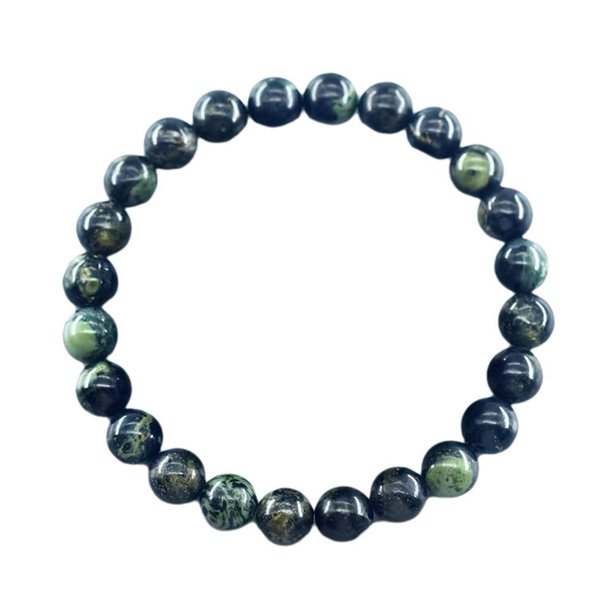 Ruifaya Pulsera de cuentas naturales para mujer, pulseras elásticas ajustables con piedra de ojo de tigre, joyas elásticas con cuentas redondas, regalos de protección de yoga para ella, piedras insp