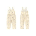 thumbnail image 2 of Suealasg Toddler Girls Overalls Jumpsuit Sleeveless Floral Print Spaghetti Strap Romper Pants 1-5 Years Kids Girls Summer One Piece Playsuit, 2 of 9
