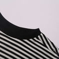 thumbnail image 6 of CUZIBR Child Toddler Kids Baby Girls Summer Outfit Sets Short Sleeve Cropped Tops And Shorts Two Piece Casual Playwear Striped Print Outfit Sets Clothing Sets,Black,3-4 Years, 6 of 8