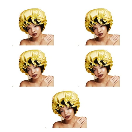 

5pcs Double-Sided Sleeping Hat Polyester Adjustable Nightcap Home Girls Sleep Protector Tool