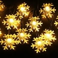 thumbnail image 4 of Fiudx Guirnalda de Luces Solares con Forma de Copo de Nieve, 20 Luces Led, Energía Solar, Panel de Alta Eficiencia, Resistencia Al Agua Ip65, Modos Intermitente y Constante, Decoración de Pared para, 4 of 6