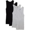 thumbnail image 2 of Fruit of the Loom Men's A-Shirt (Pack of 4), Black/Gray, Medium, 2 of 2