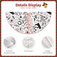 thumbnail image 4 of Daiia Cowboy Drawing Merry Christmas Tree Skirt , Xmas Large Lace-up Tree Skirt, Santa Snowflakes Rustic Home Decorations New Year Party Farmhouse Decor-36", 4 of 7