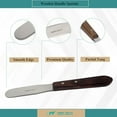 thumbnail image 2 of Stainless Steel Cream Spatula 4" Blade Butter Spreader Cheese Spatula Cake Icing Kitchen Gadget for Cake Pastry Wooden Handle, 2 of 5