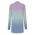 thumbnail image 3 of Pounoo Womens Gradient Color Long Cardigan Striped Colorblock Long Sleeve Open Front Lightweight Casual Loose Fited Outerwear Gift, 3 of 6