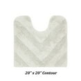 thumbnail image 2 of Better Trends U-Shape Toilet Rug 100% Cotton, Non-Slip Rug, Water Absorbent, Washable, (20" x 20") Contour Bath Rug Ivory - Hugo Collection, 2 of 4