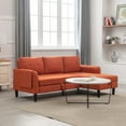 thumbnail image 3 of Resenkos L Shaped 4-Seat Sleeper Sectional Sofa Couch Pull-Out Bed and Storage Chaise Lounge, Orange, 3 of 14